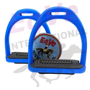 Blue & Black Plastic Horse Stirrups