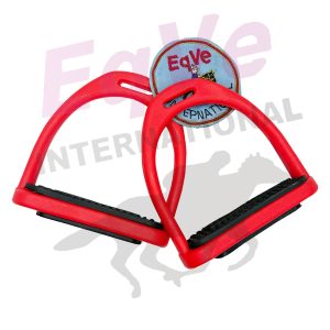 Red & Black Plastic Horse Stirrups